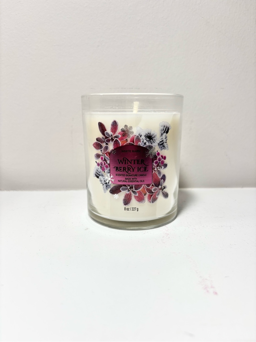 White Barn Winter Berry Ice Candle Rare Discontinued Scent 8oz